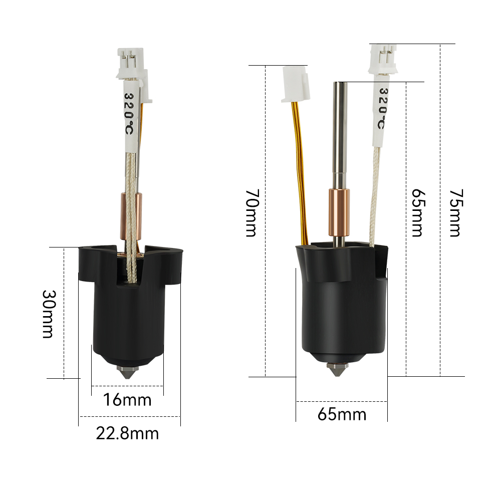 For Creality K1C/K1 Max Hotend - High Flow Ceramic Hotend recension och pris