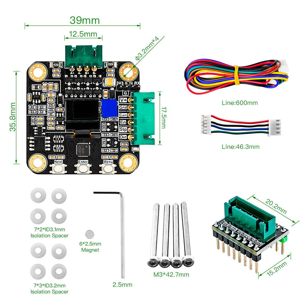 Makerbase MKS SERVO42C PCBA NE - Closed Loop Stepper Motor Nema 17 recension och pris